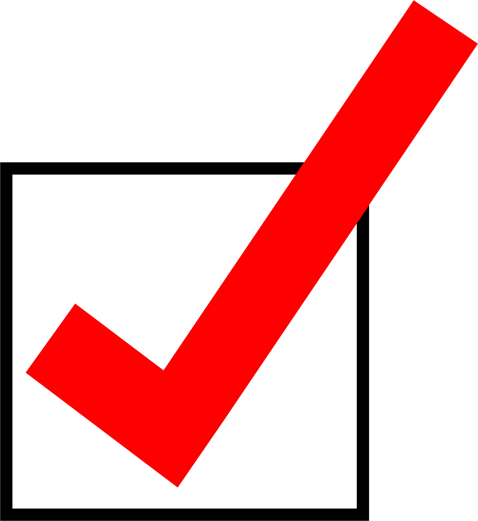 Red Check Mark In Box - ClipArt Best