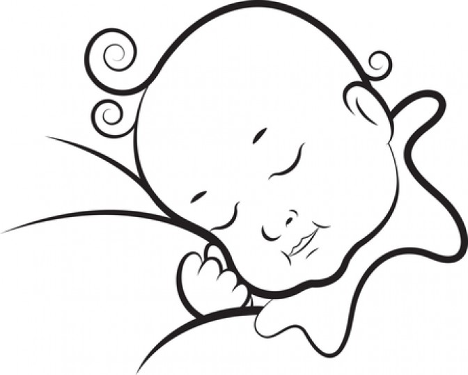 free black and white baby clipart - photo #33