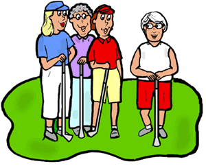 Golf golfers clipart