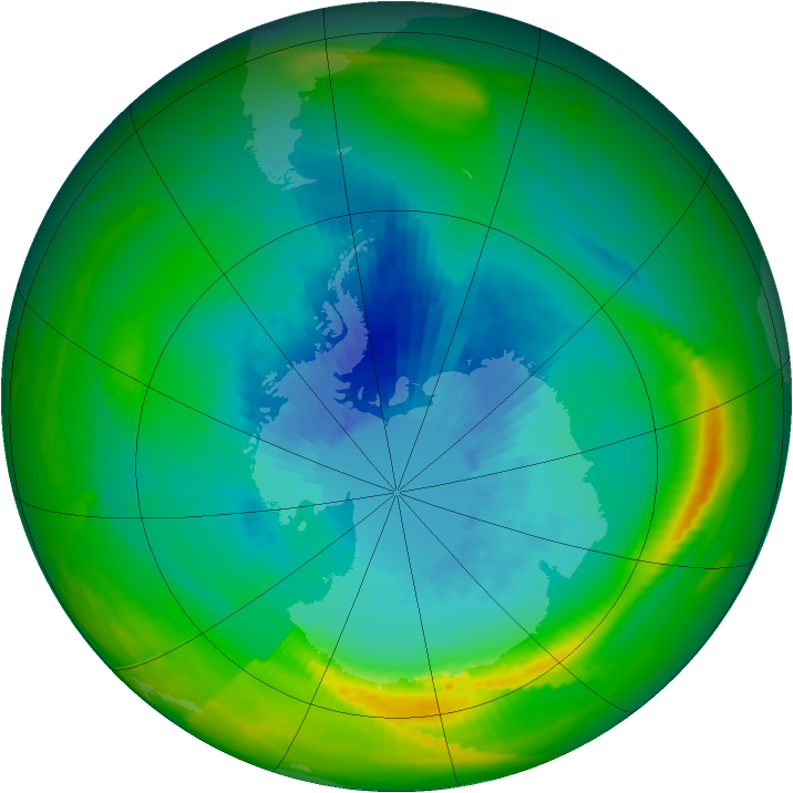 Ozone Hole through the years : Image of the Day