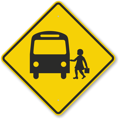 School Bus Signs - School Bus Stop Signs & School Bus Area Signs