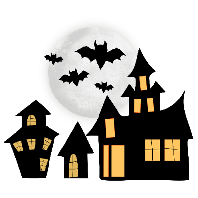 Haunted House Clipart Black
