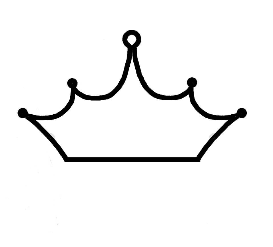 Simple crown clipart outline