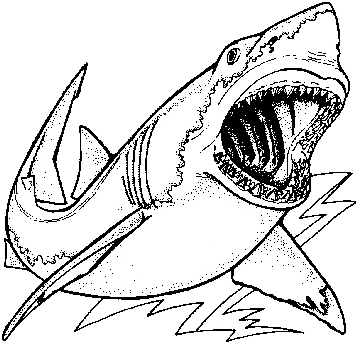 Free Shark Coloring Pages. with pilot fishes printable. printable ...