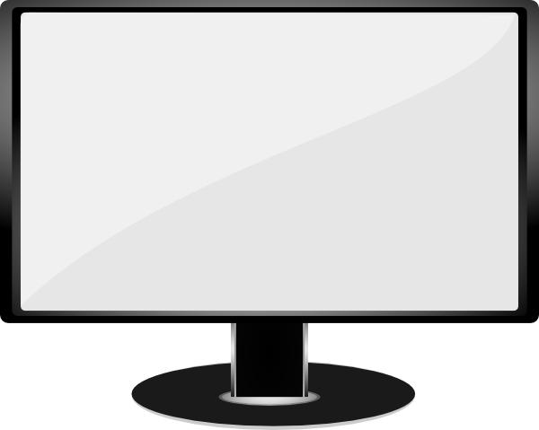 Blank computer screen clipart