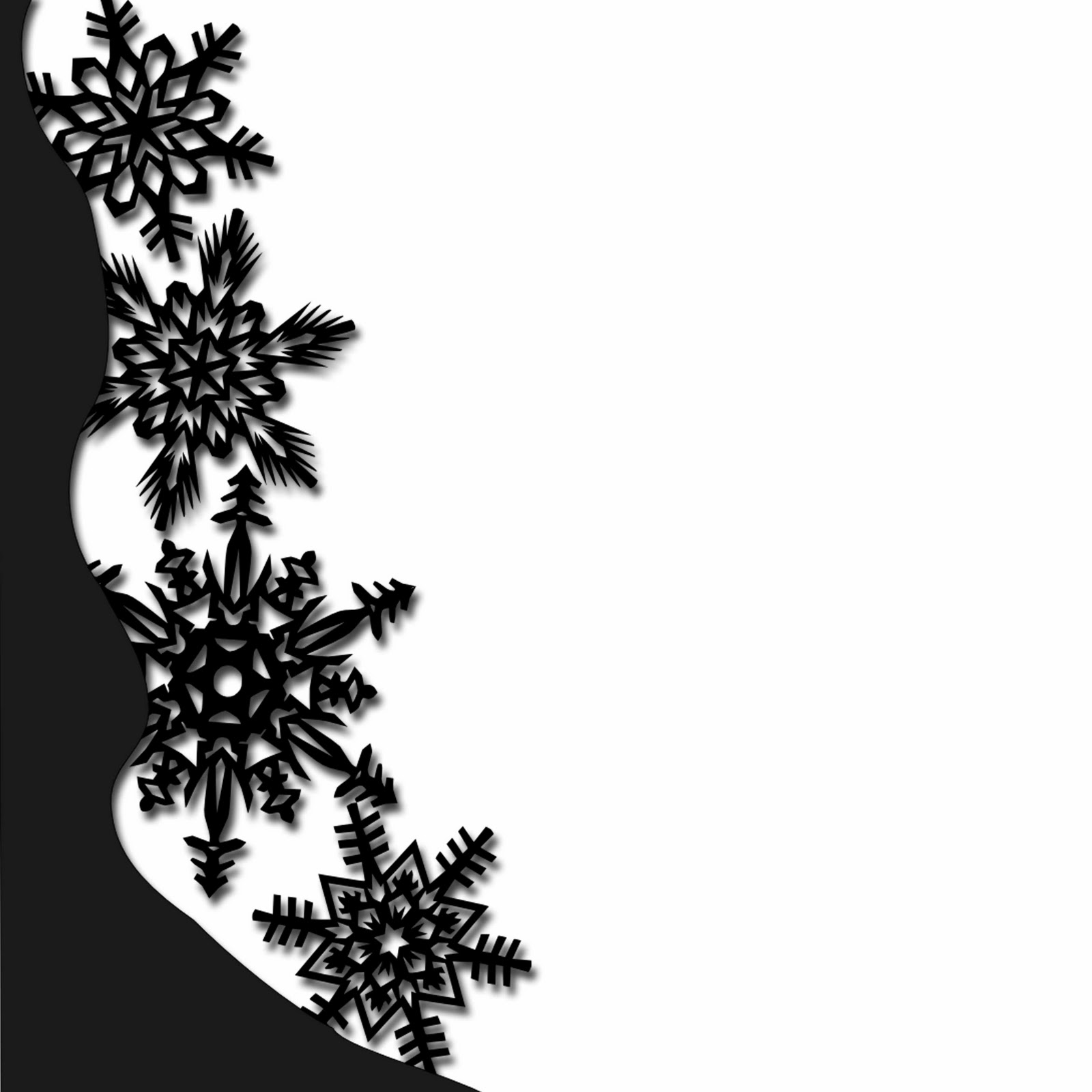 Snowflake page border clipart