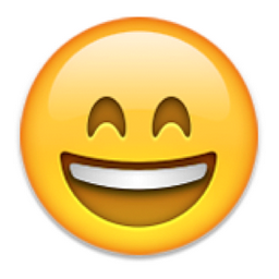 ð??? Smiling Face with Open Mouth and Smiling Eyes Emoji (U+1F604/U+ ...