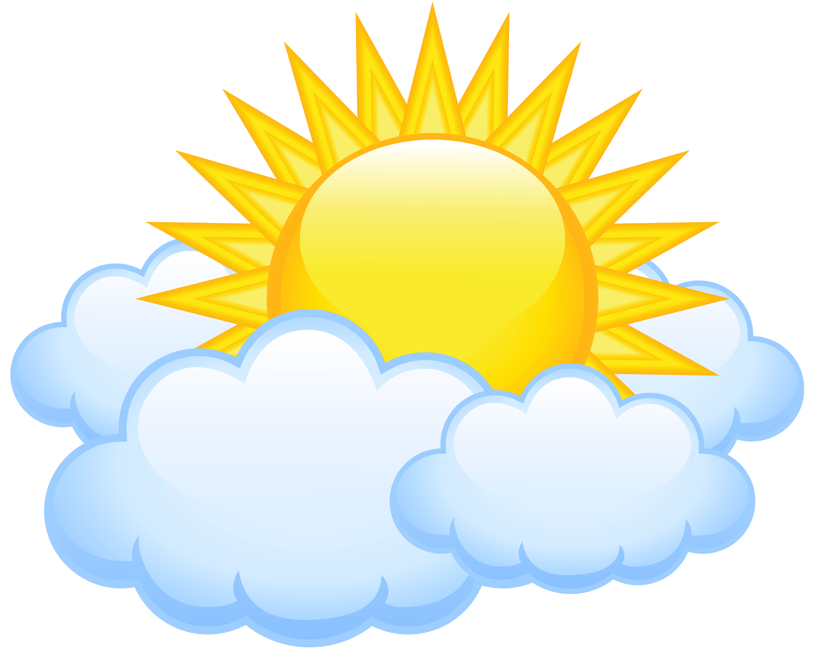 Sun and Clouds Clip Art – Clipart Free Download