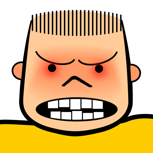 Angry cartoon faces clip art