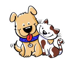 Clip art, Cute dogs and cats and Cartoon