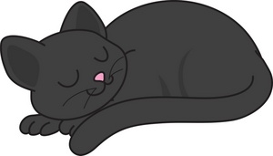 Sleeping Cat Clipart Image - Sleeping Kitty Cat Taking a Nap