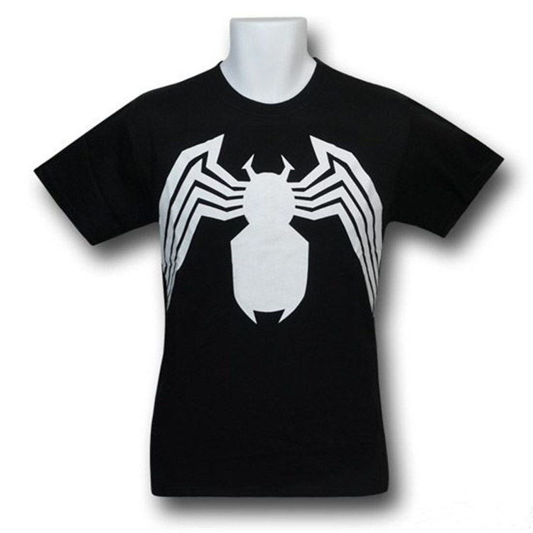 Collar Tshirt Design Men Printed T-shirt Black Spider Man T Shirt ...