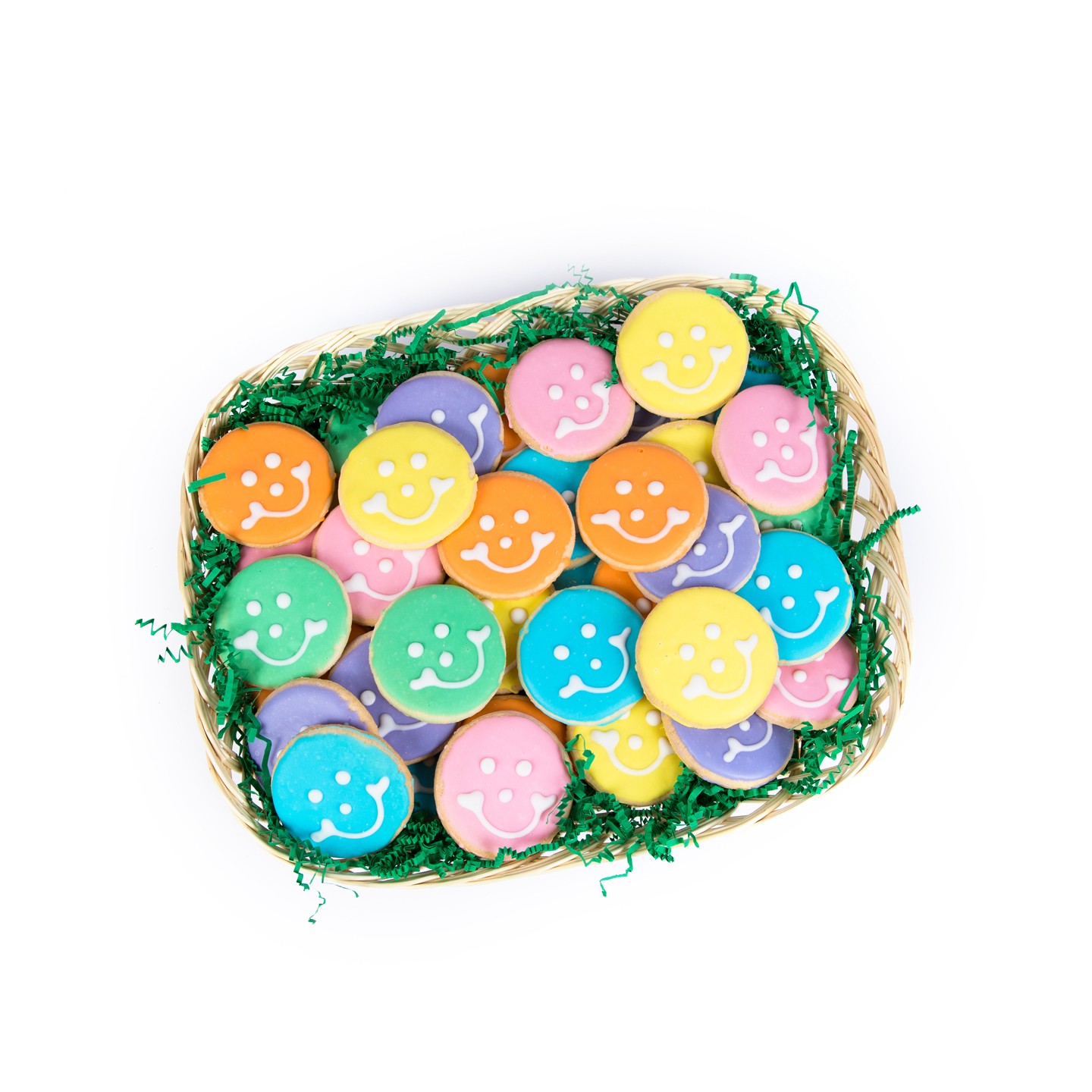 Easter Basket Cookies - Basket of 40 Wrapped Nut Free Easter Sugar ...