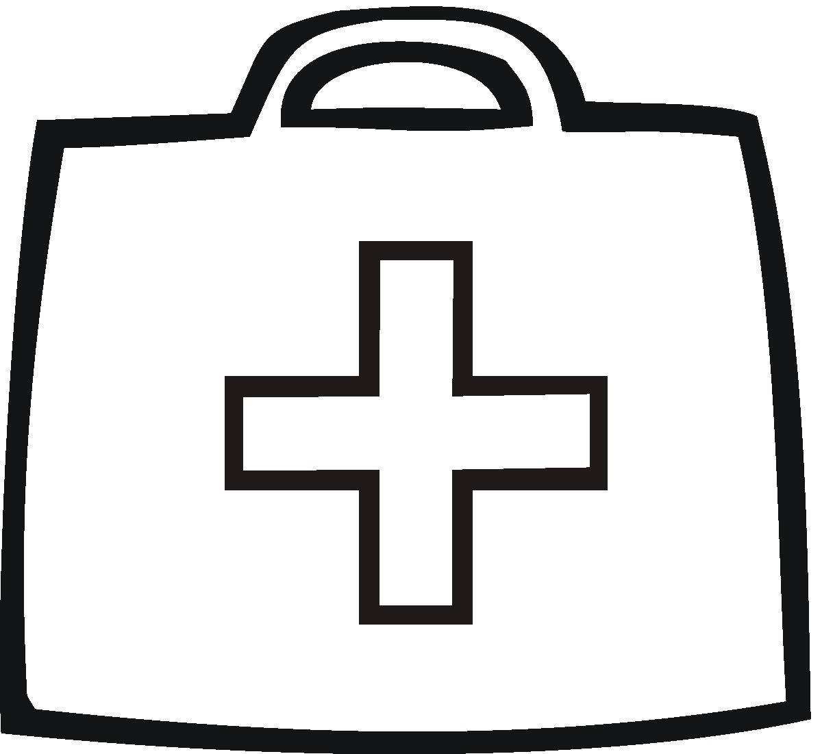 First aid clipart black and white