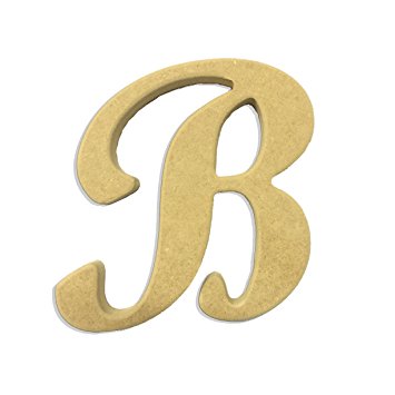 Amazon.com: 6" Capital Letter B Script Cursive Unfinished Wood DIY ...