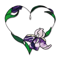 Free Pattern, Iris Heart - Glass Crafters Stained Glass Supplies