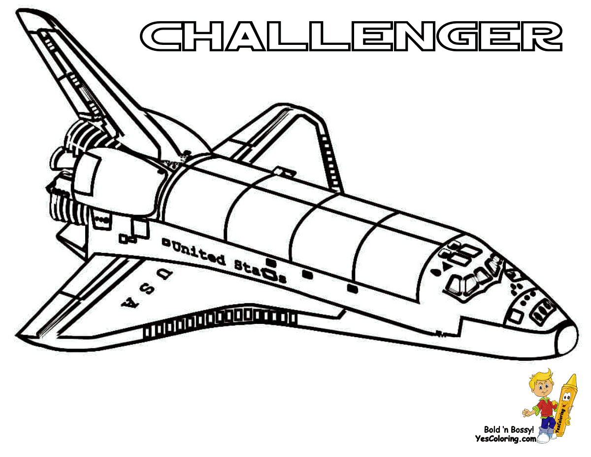 labeled space shuttle coloring pages - photo #9