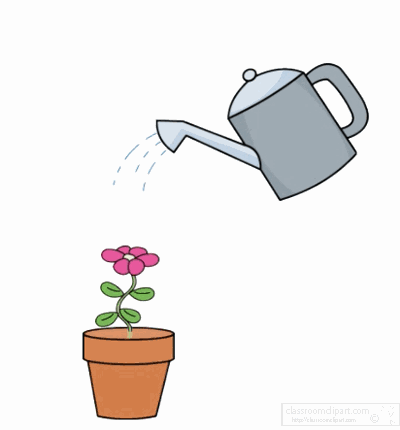 Plants Animated Clipart: growing-flower-water-can-2-animated ...