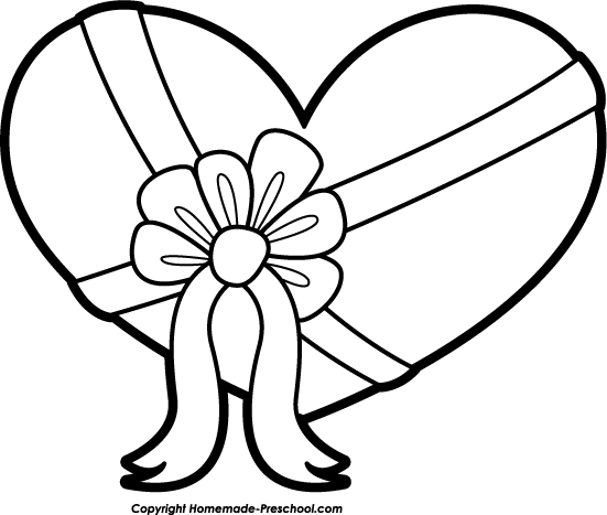 Black and white valentine clip art free