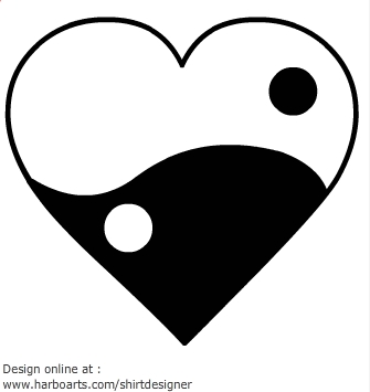 Download : Yin Yang heart - Vector Graphic