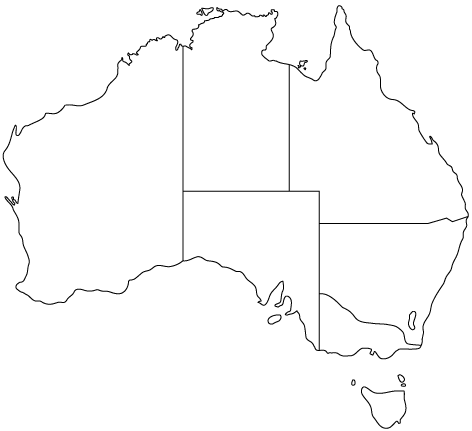australia outline map