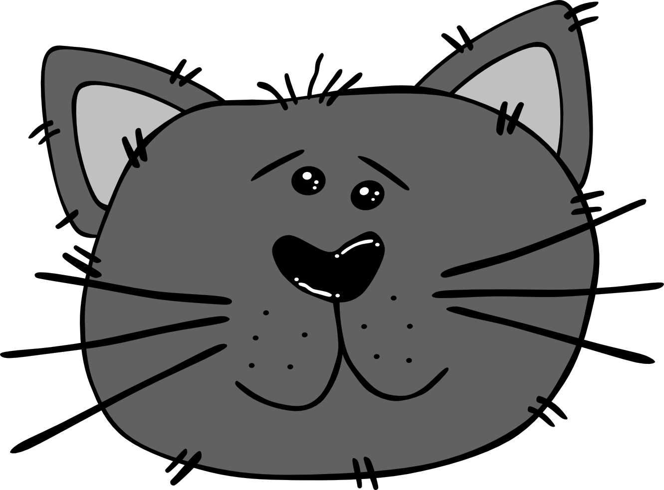 cartoon cat face 2 SVG