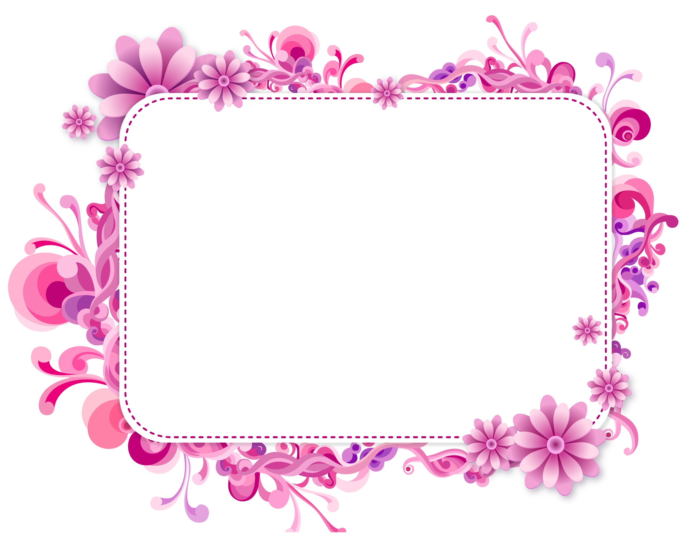 Pink and Purple Vector Frame