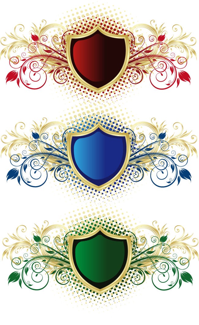 Vector Floral Shield | Free Vector Graphics | All Free Web ...