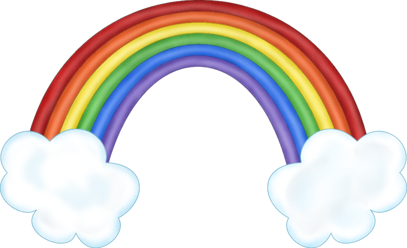 clipart rainbow with clouds - photo #1