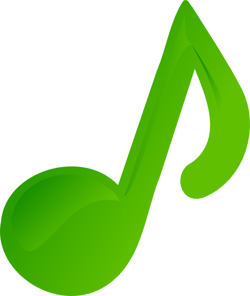 Green Music Note Clip Art - vector clip art online ...