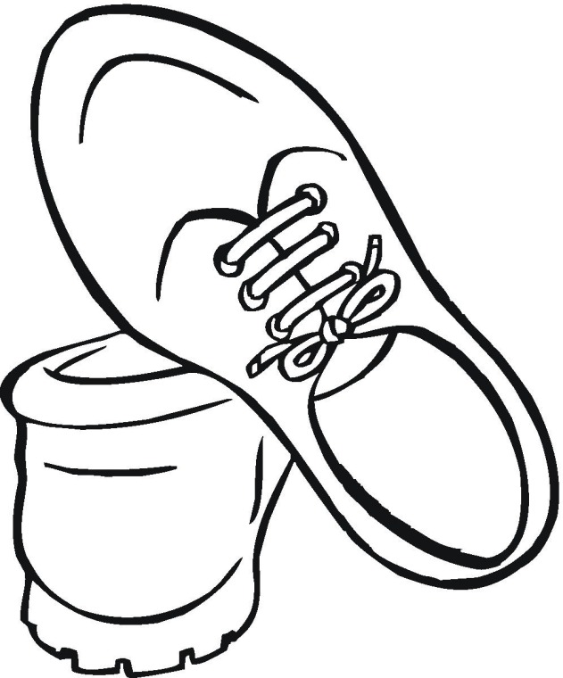 Running Shoe Coloring Page - ClipArt Best