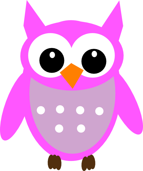 Pink Hoot Owl clip art - vector clip art online, royalty free ...