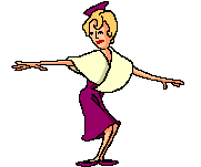 Exotic Dancer Animated Old Lady Clipart