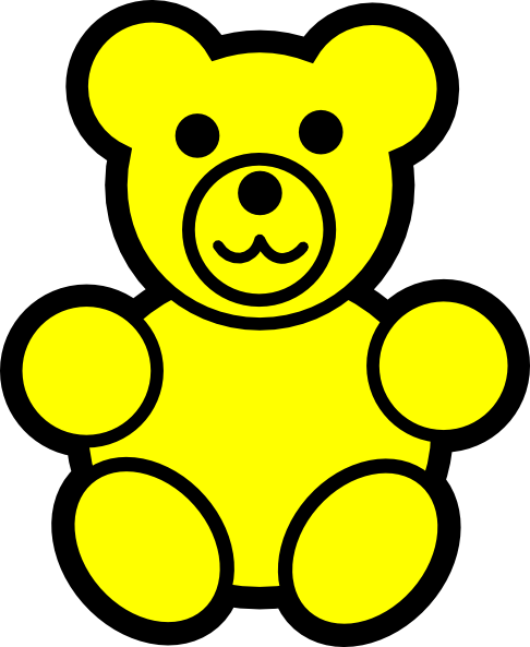 Yellow Bear Clip Art - vector clip art online ...