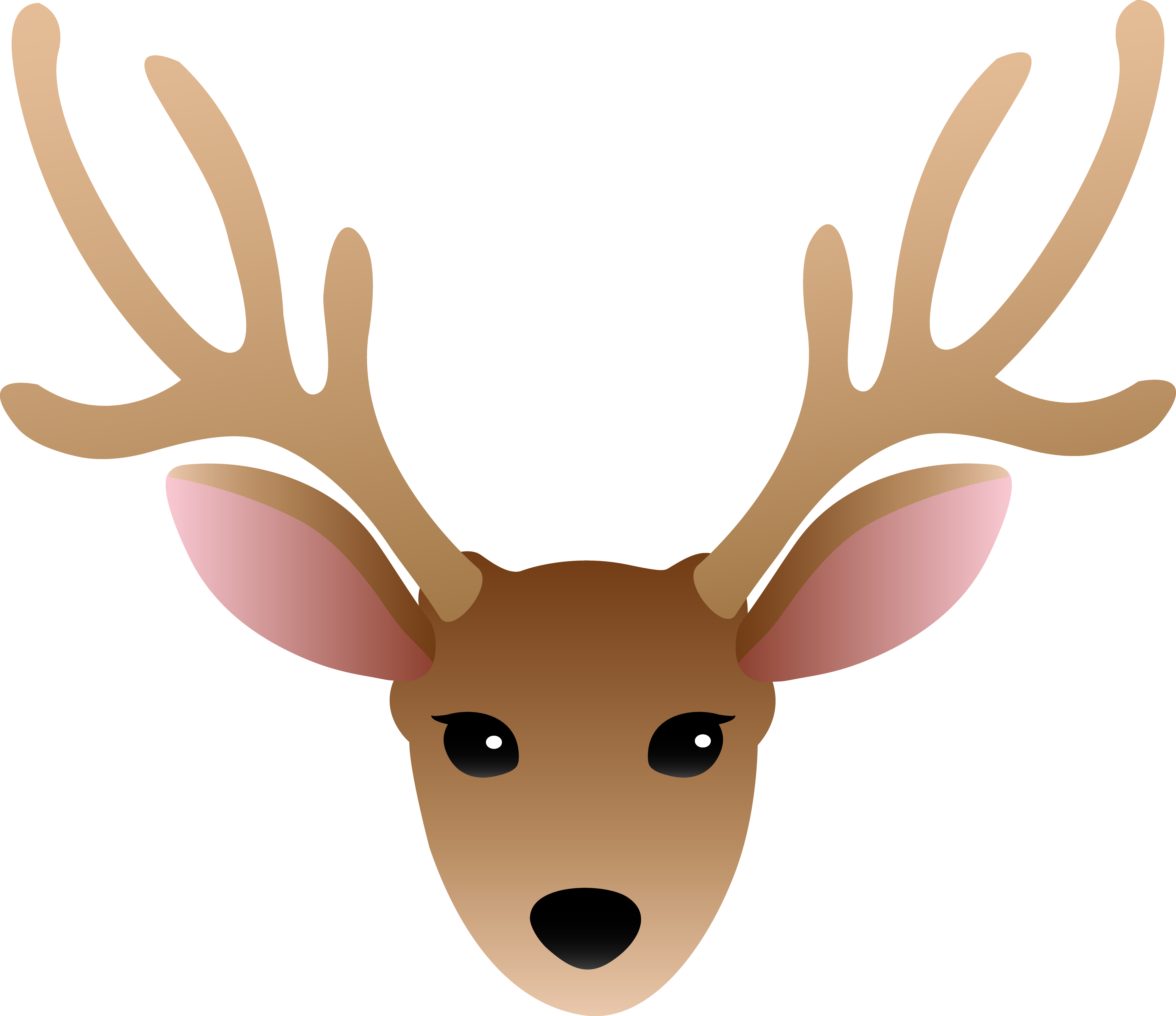 Buck deer head clipart