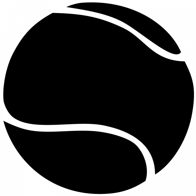 Tennis Ball And Racket Black And White | Free Download Clip Art ...