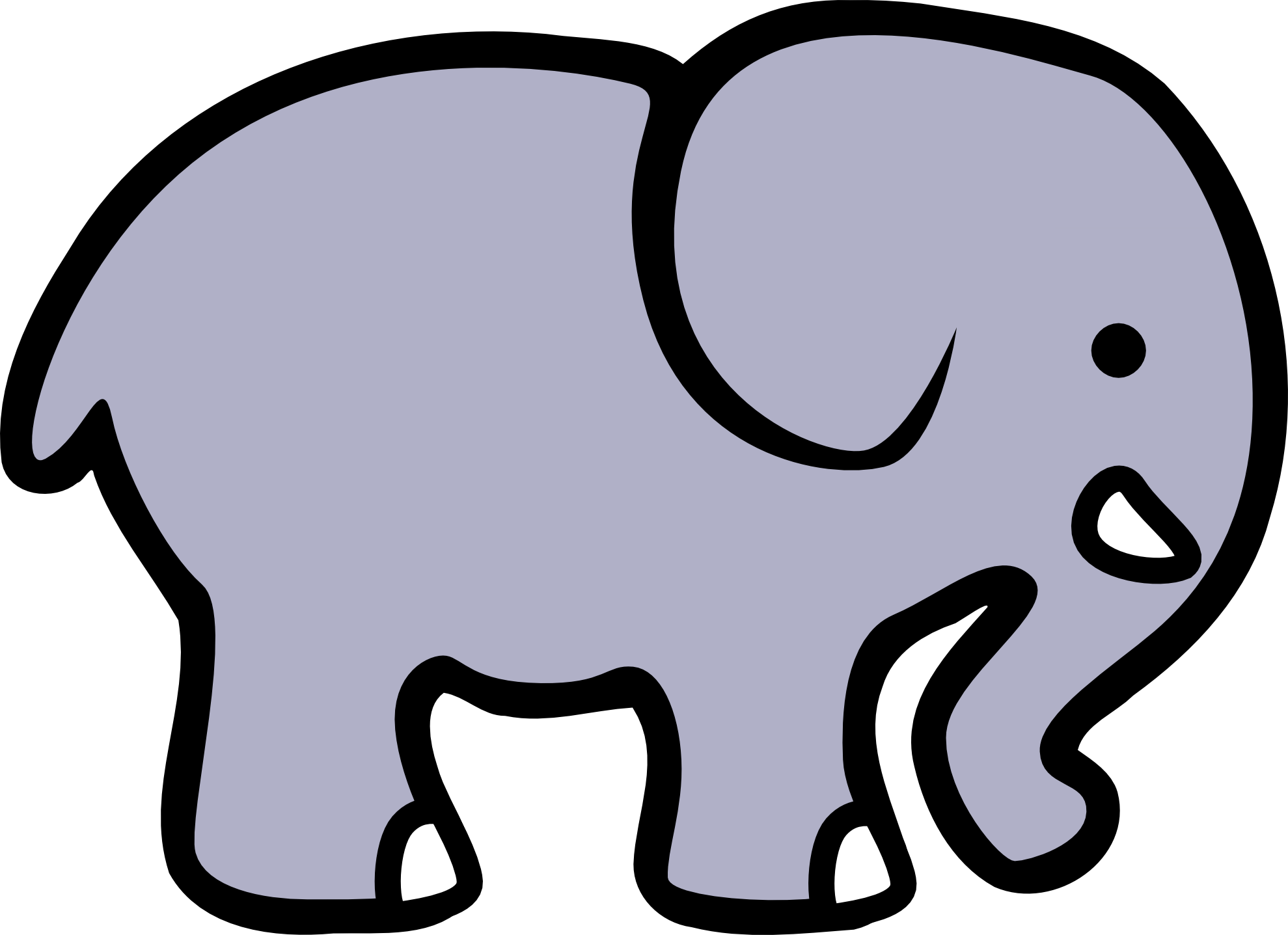 Outline elephant drawing clipart free clipart design download ...