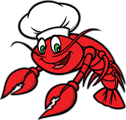 Lobster Seafood Chef Cartoon Clip Art, Vector Images ...