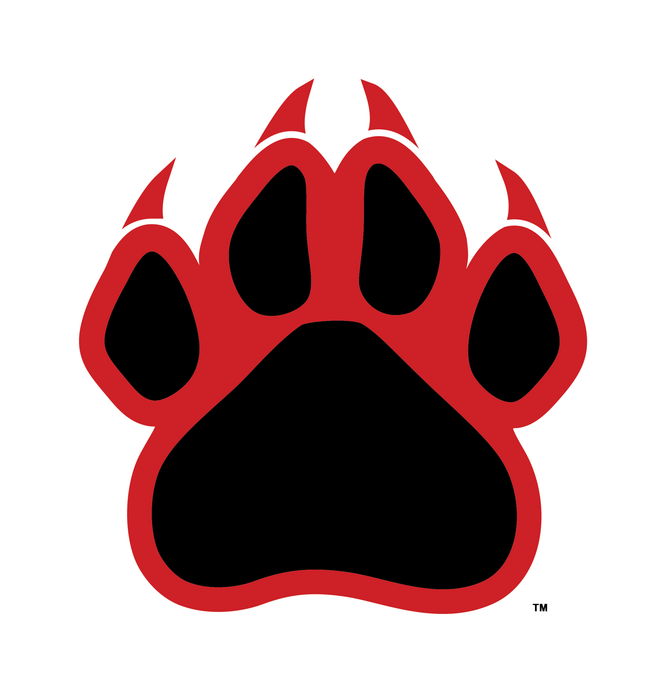 Red Wolf Paw Print Clipart - Free to use Clip Art Resource