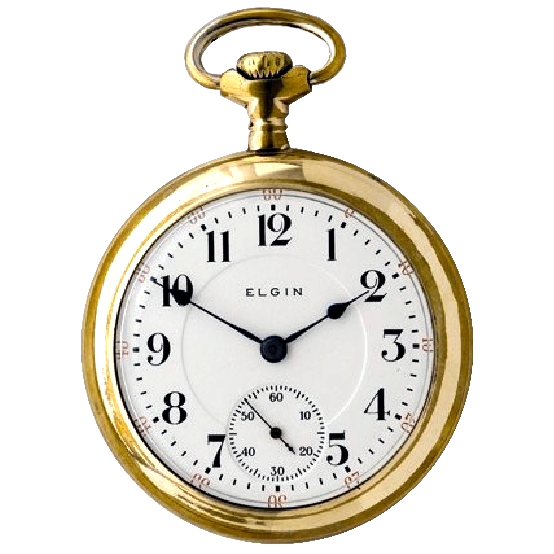 Gold pocket watch clipart