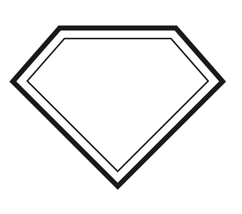 Superhero Cape Black And White Clipart