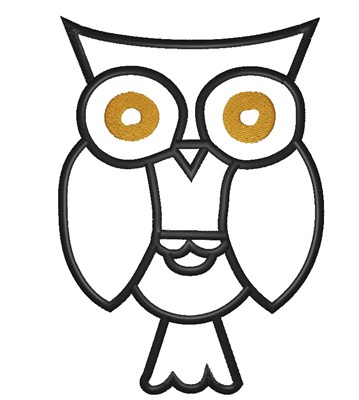 Animals(King Graphics) Embroidery Design: Owl Outline from King ...