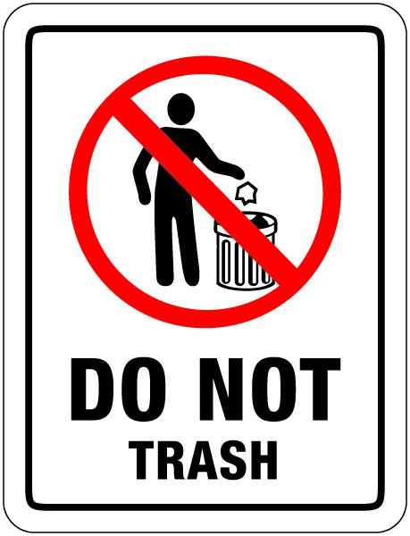 No trash clipart