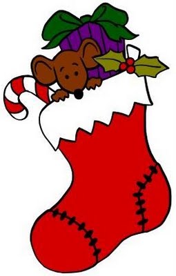 Funny animated christmas stocking clipart