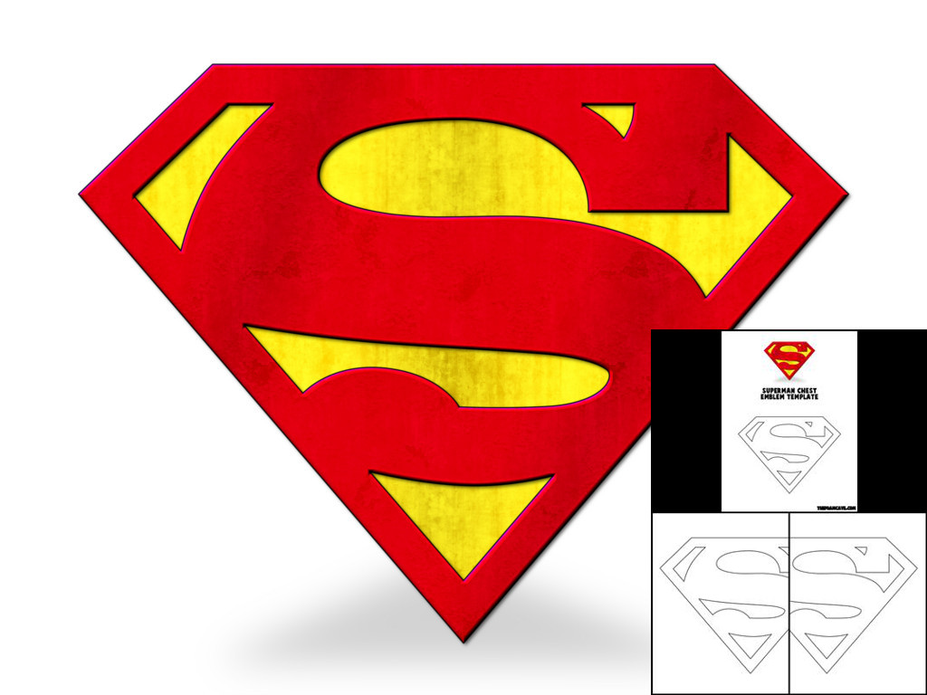 Template for Superman Chest Emblem – The Foam Cave