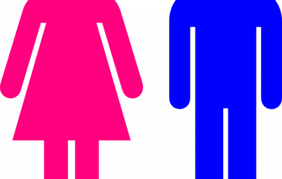 Boy And Girl Bathroom Sign Clip Art - DecorBold