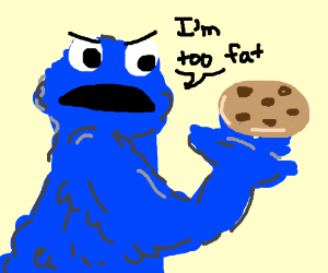 Cookie Monster and Veggie Monster duel