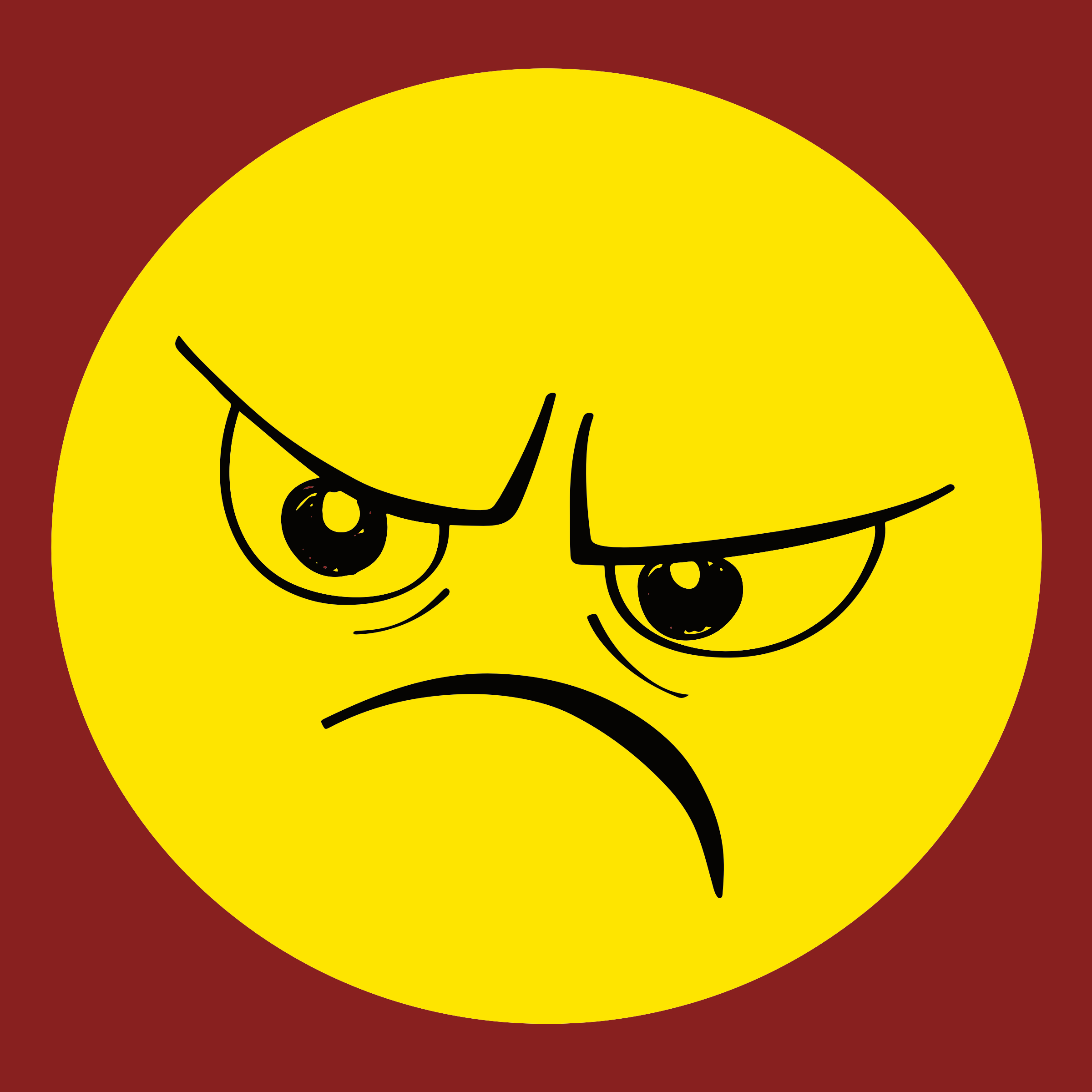 Clipart - Angry Smiley Face
