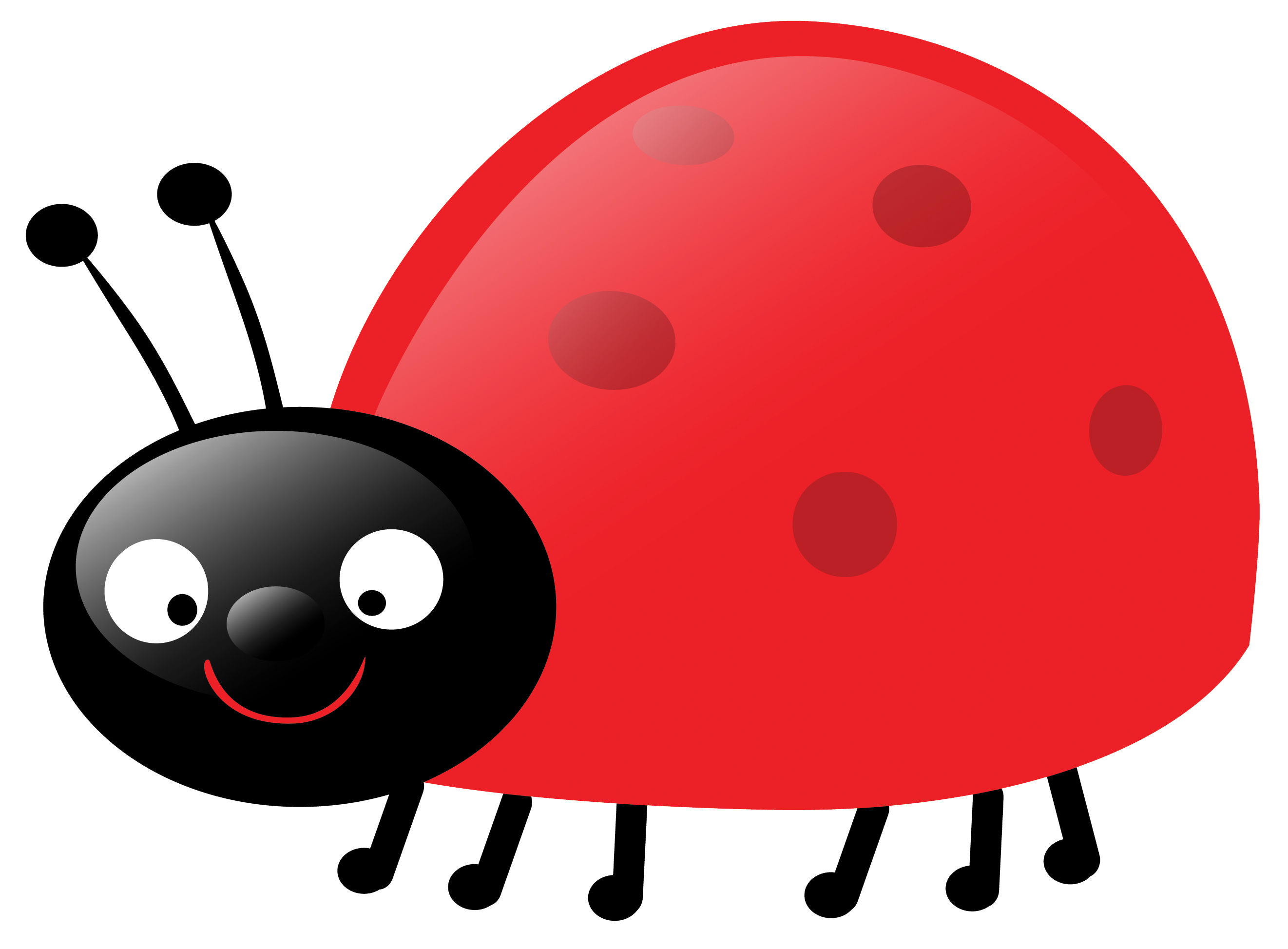 White Ladybug with Spots Clip Art – Clipart Free Download