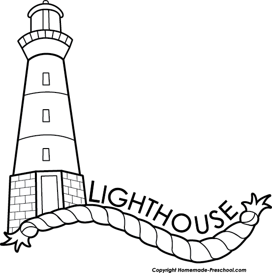 Free Lighthouse Clipart Black and White Image - 10397, Lighthouse ...